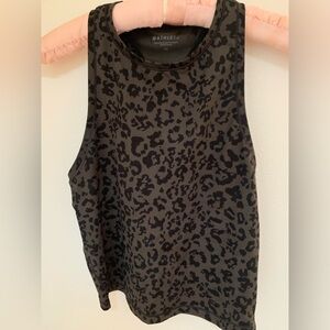 Athleta Leopard Print Cropped Tank XS